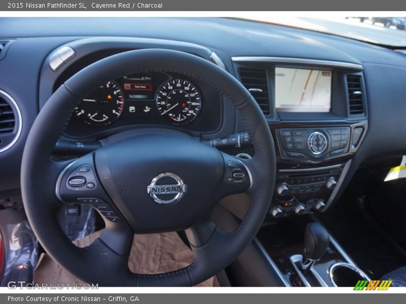 Cayenne Red / Charcoal 2015 Nissan Pathfinder SL