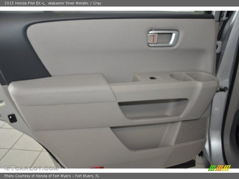 Alabaster Silver Metallic / Gray 2015 Honda Pilot EX-L