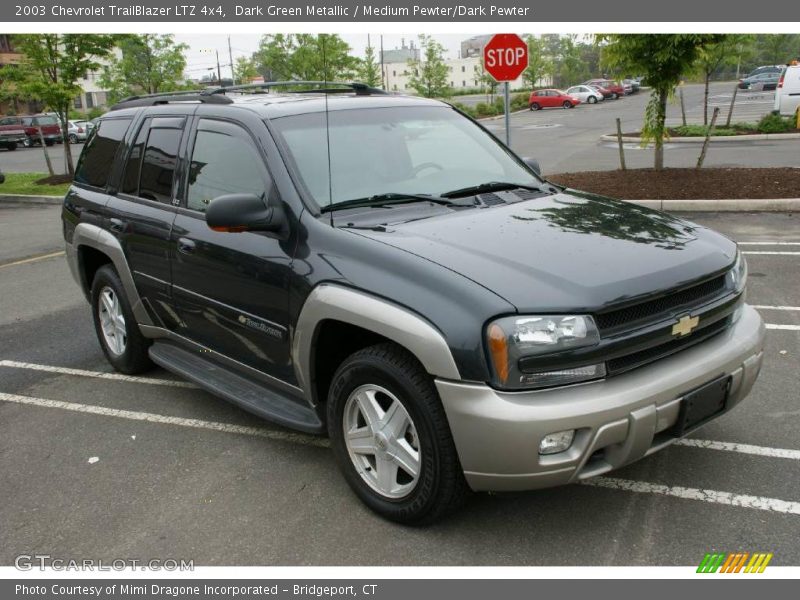 Dark Green Metallic / Medium Pewter/Dark Pewter 2003 Chevrolet TrailBlazer LTZ 4x4