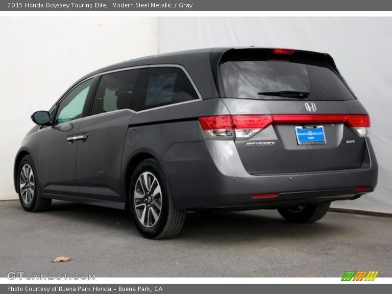 Modern Steel Metallic / Gray 2015 Honda Odyssey Touring Elite