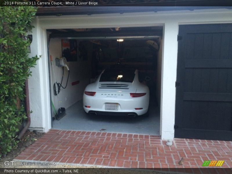 White / Luxor Beige 2014 Porsche 911 Carrera Coupe