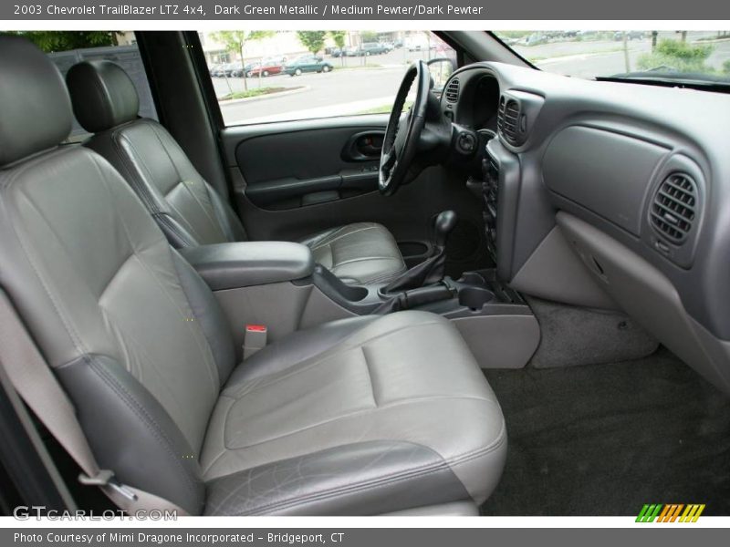Dark Green Metallic / Medium Pewter/Dark Pewter 2003 Chevrolet TrailBlazer LTZ 4x4