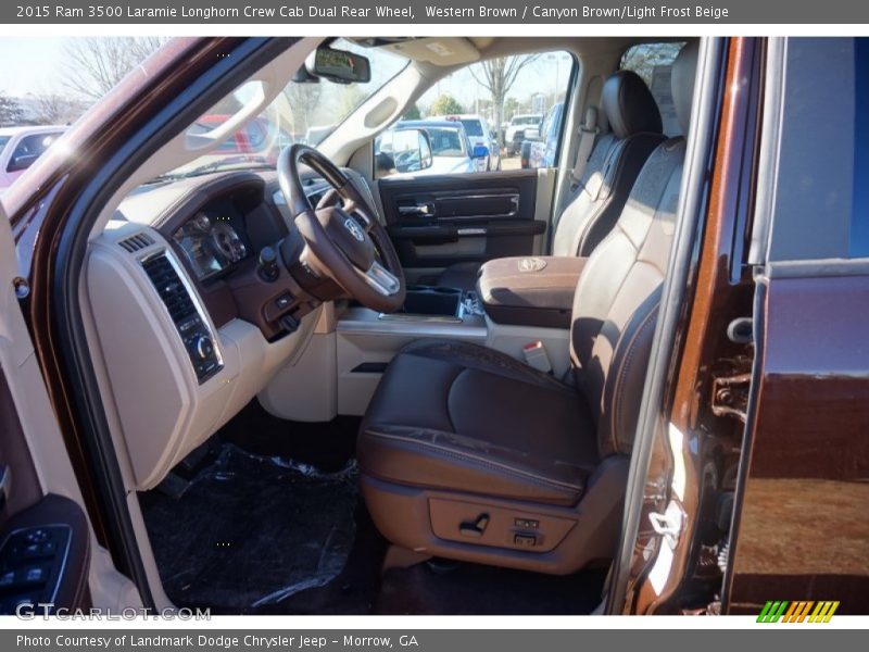 Western Brown / Canyon Brown/Light Frost Beige 2015 Ram 3500 Laramie Longhorn Crew Cab Dual Rear Wheel