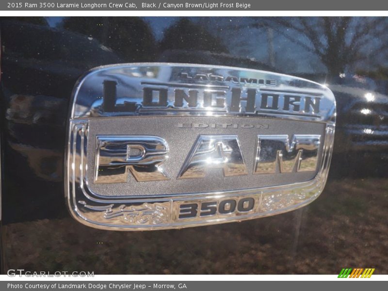 Black / Canyon Brown/Light Frost Beige 2015 Ram 3500 Laramie Longhorn Crew Cab