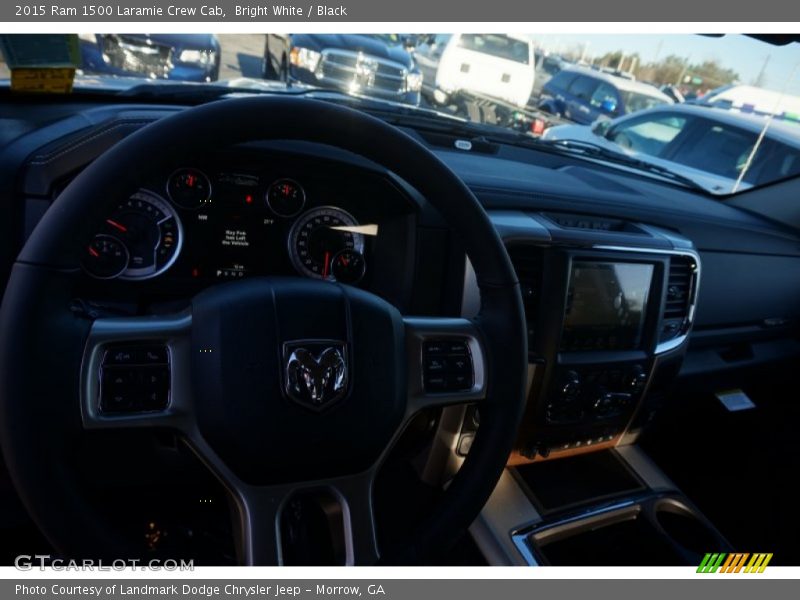 Bright White / Black 2015 Ram 1500 Laramie Crew Cab
