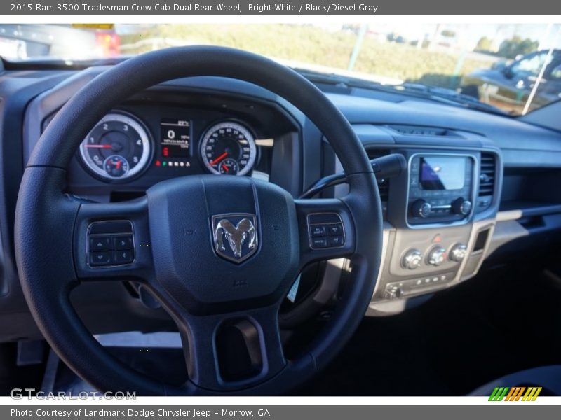 Bright White / Black/Diesel Gray 2015 Ram 3500 Tradesman Crew Cab Dual Rear Wheel