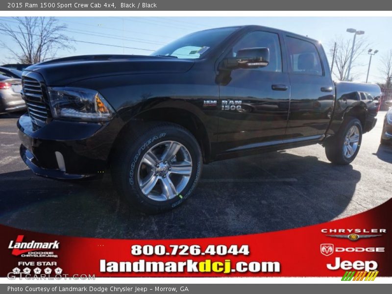 Black / Black 2015 Ram 1500 Sport Crew Cab 4x4
