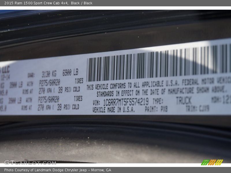 Black / Black 2015 Ram 1500 Sport Crew Cab 4x4