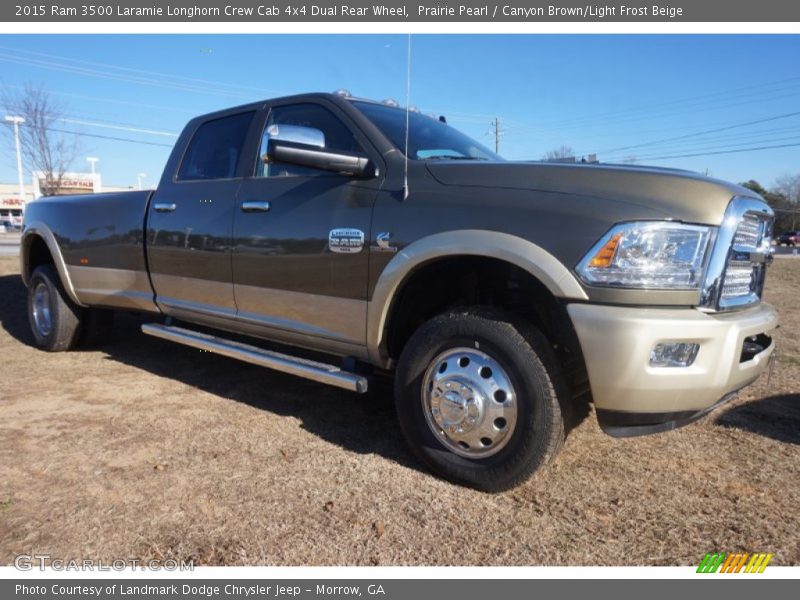 Front 3/4 View of 2015 3500 Laramie Longhorn Crew Cab 4x4 Dual Rear Wheel