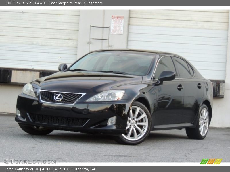 Black Sapphire Pearl / Cashmere 2007 Lexus IS 250 AWD