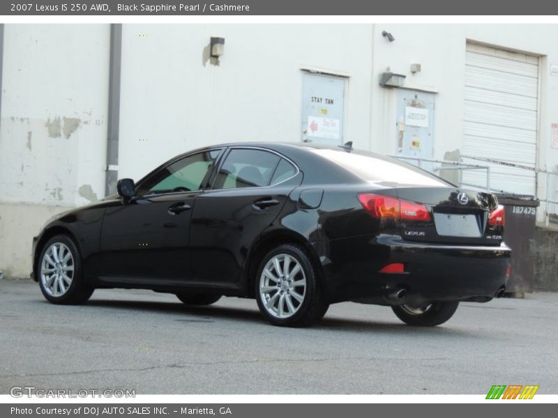 Black Sapphire Pearl / Cashmere 2007 Lexus IS 250 AWD