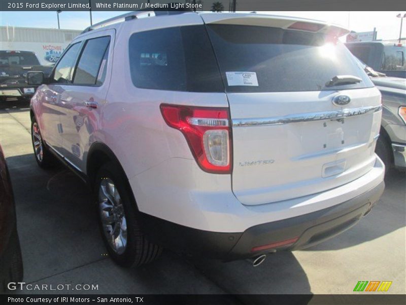 White Platinum / Medium Light Stone 2015 Ford Explorer Limited