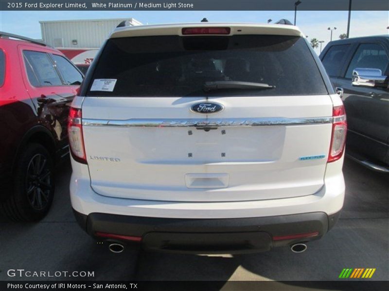 White Platinum / Medium Light Stone 2015 Ford Explorer Limited