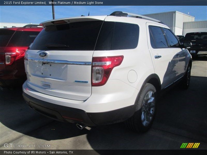 White Platinum / Medium Light Stone 2015 Ford Explorer Limited