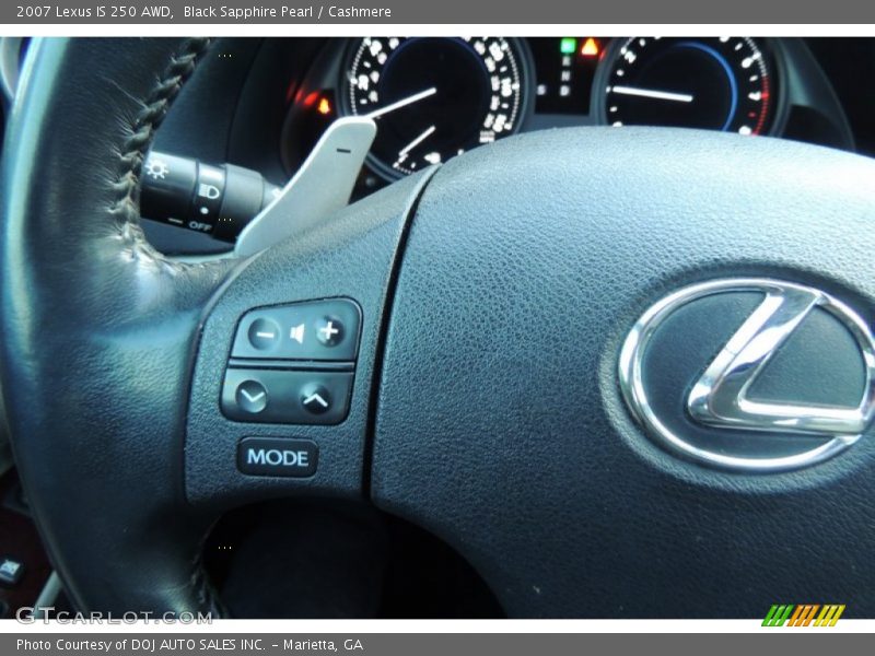 Black Sapphire Pearl / Cashmere 2007 Lexus IS 250 AWD