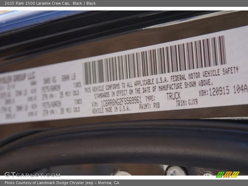 Black / Black 2015 Ram 1500 Laramie Crew Cab