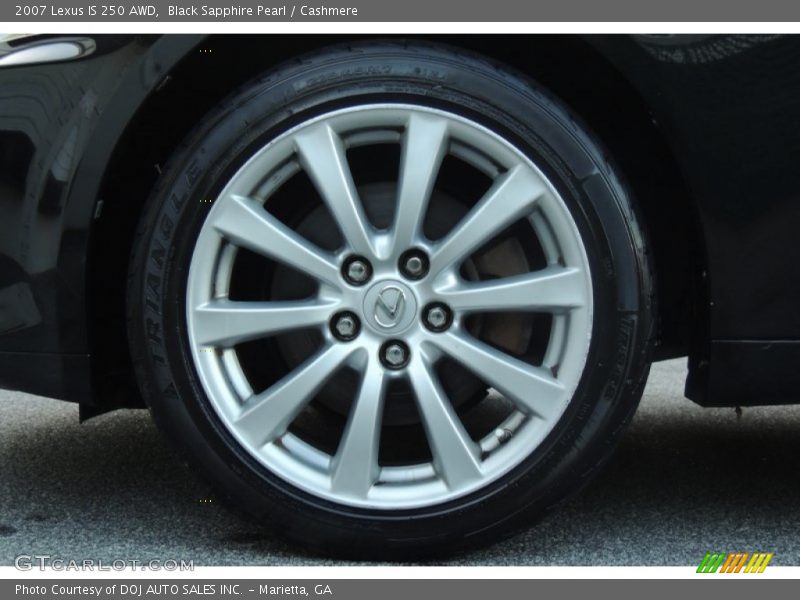 Black Sapphire Pearl / Cashmere 2007 Lexus IS 250 AWD