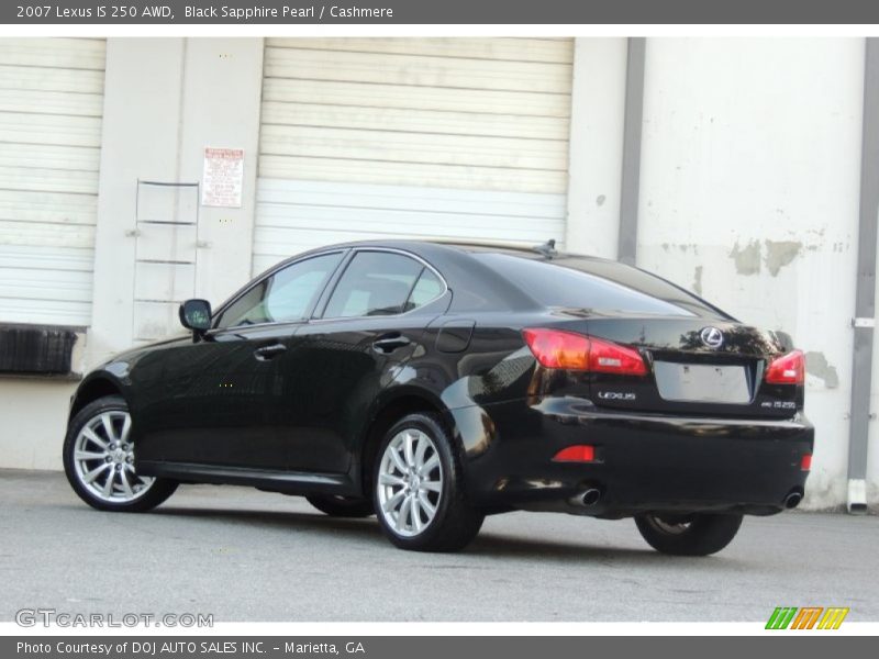 Black Sapphire Pearl / Cashmere 2007 Lexus IS 250 AWD