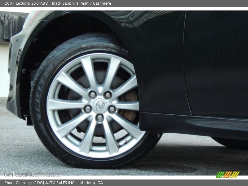 Black Sapphire Pearl / Cashmere 2007 Lexus IS 250 AWD