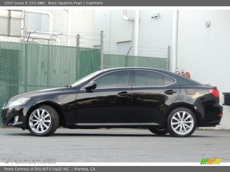 Black Sapphire Pearl / Cashmere 2007 Lexus IS 250 AWD