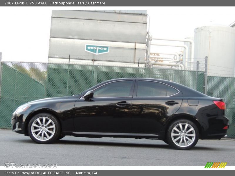 Black Sapphire Pearl / Cashmere 2007 Lexus IS 250 AWD