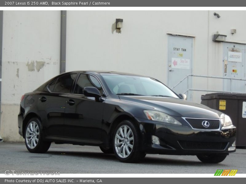 Black Sapphire Pearl / Cashmere 2007 Lexus IS 250 AWD