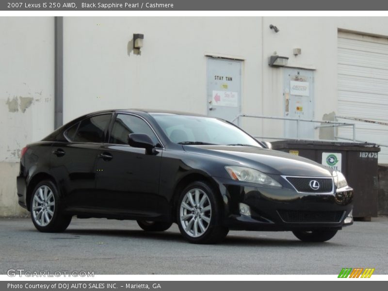 Black Sapphire Pearl / Cashmere 2007 Lexus IS 250 AWD