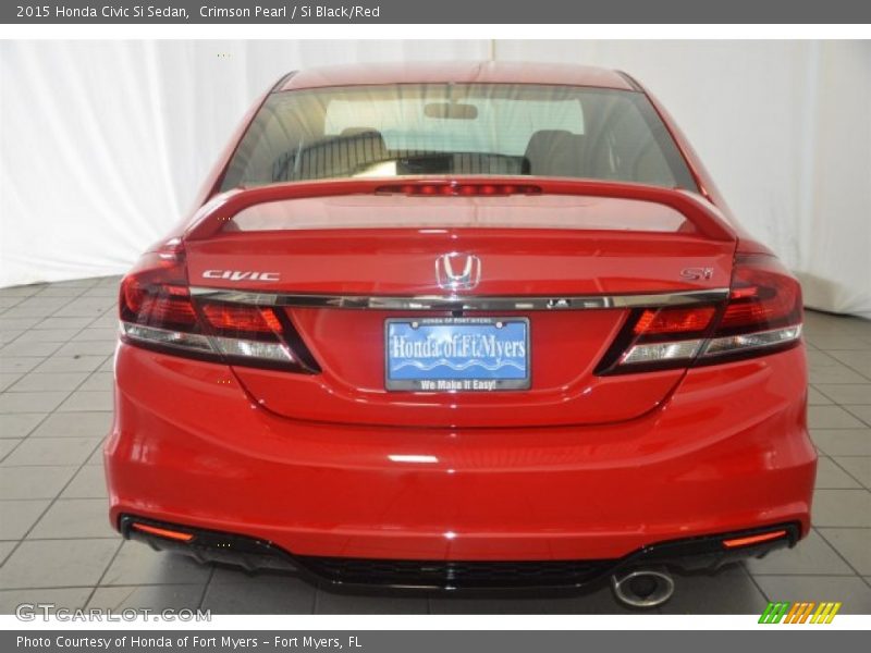 Crimson Pearl / Si Black/Red 2015 Honda Civic Si Sedan