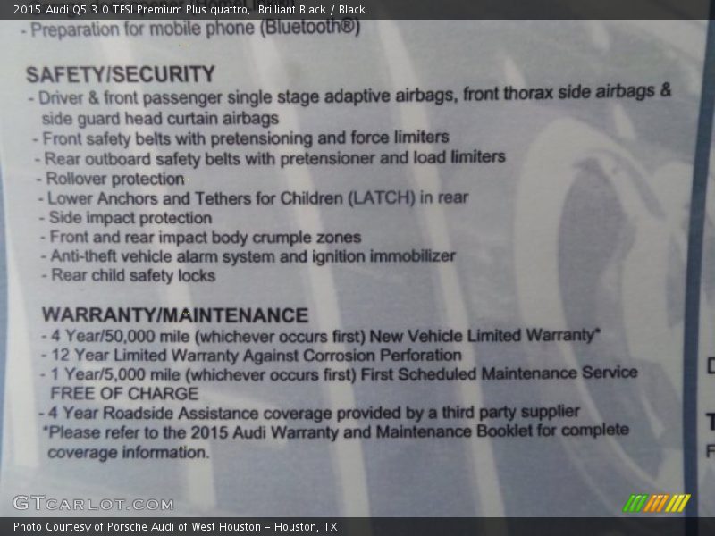 Brilliant Black / Black 2015 Audi Q5 3.0 TFSI Premium Plus quattro