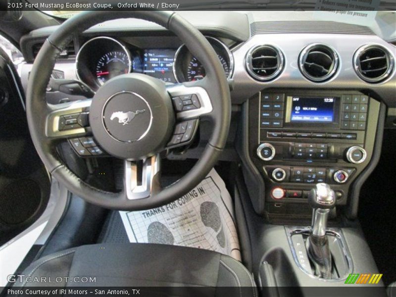 Oxford White / Ebony 2015 Ford Mustang EcoBoost Coupe