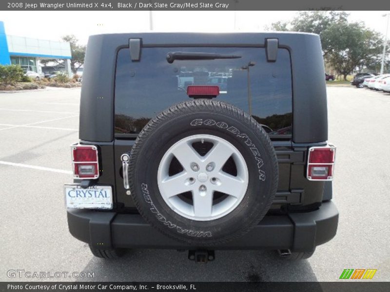Black / Dark Slate Gray/Med Slate Gray 2008 Jeep Wrangler Unlimited X 4x4