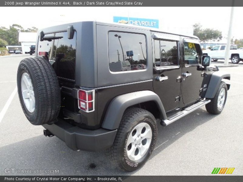 Black / Dark Slate Gray/Med Slate Gray 2008 Jeep Wrangler Unlimited X 4x4