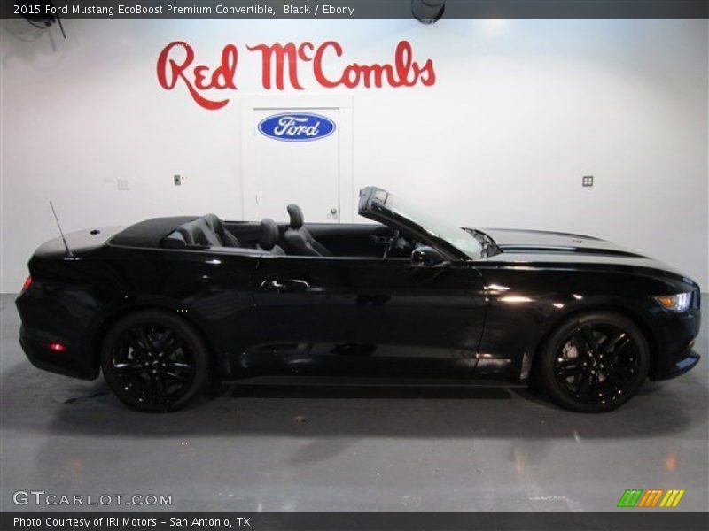 Black / Ebony 2015 Ford Mustang EcoBoost Premium Convertible