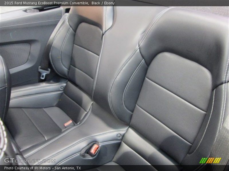Rear Seat of 2015 Mustang EcoBoost Premium Convertible