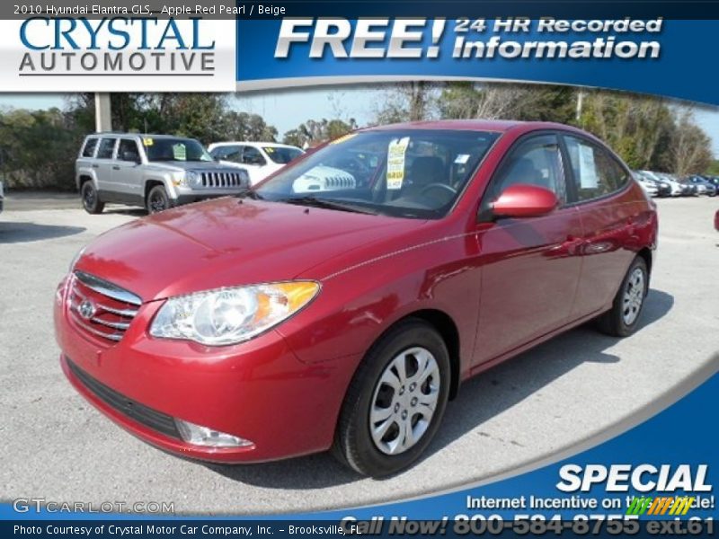 Apple Red Pearl / Beige 2010 Hyundai Elantra GLS