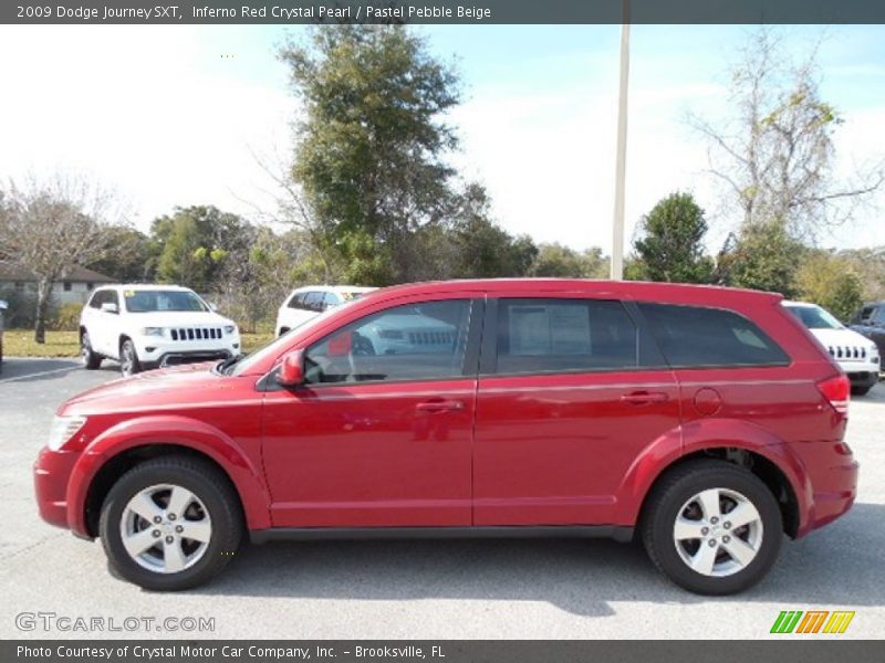 Inferno Red Crystal Pearl / Pastel Pebble Beige 2009 Dodge Journey SXT