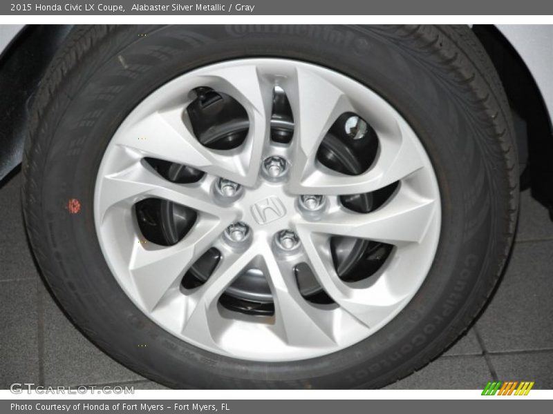 Alabaster Silver Metallic / Gray 2015 Honda Civic LX Coupe