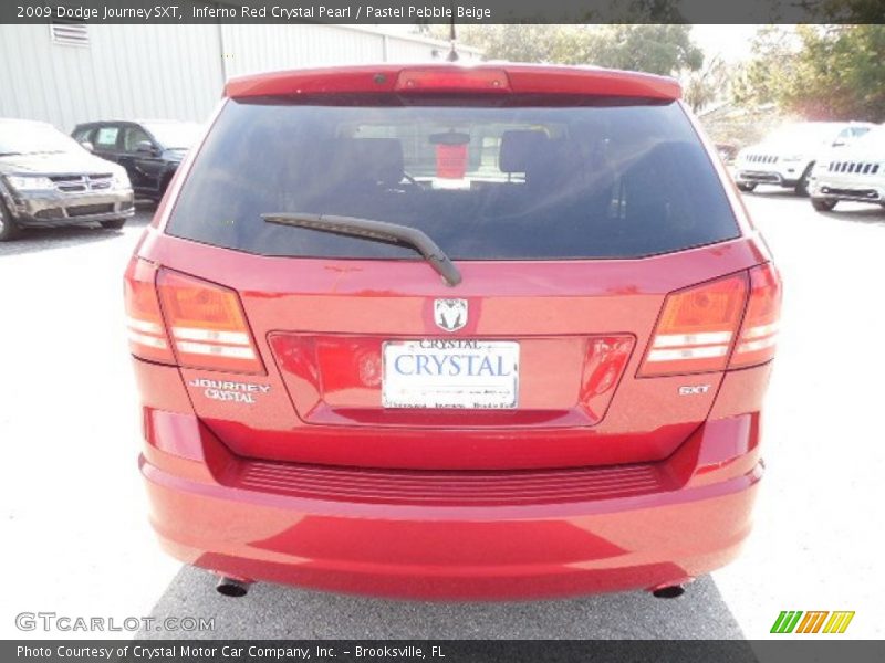 Inferno Red Crystal Pearl / Pastel Pebble Beige 2009 Dodge Journey SXT