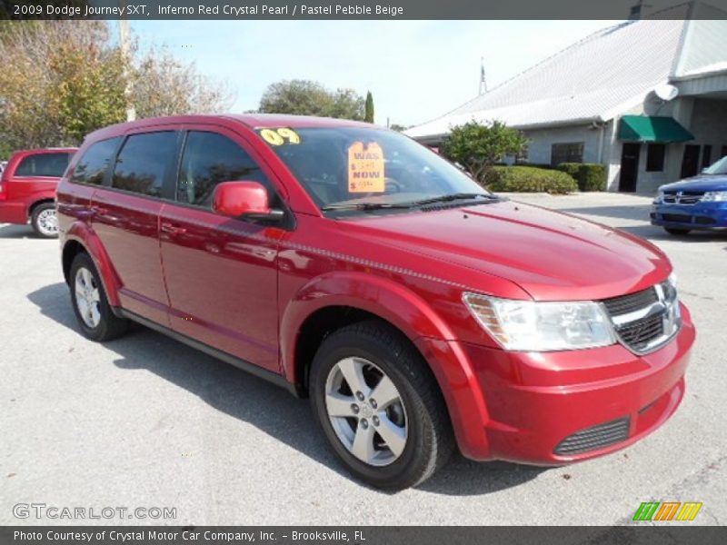 Inferno Red Crystal Pearl / Pastel Pebble Beige 2009 Dodge Journey SXT