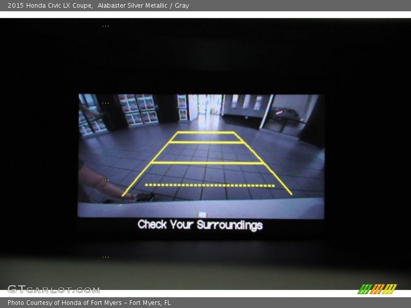Alabaster Silver Metallic / Gray 2015 Honda Civic LX Coupe