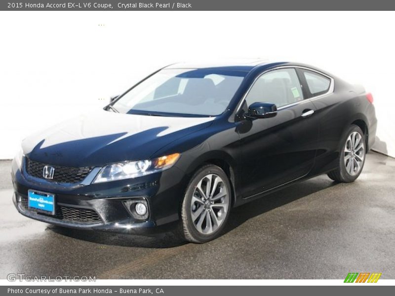 Crystal Black Pearl / Black 2015 Honda Accord EX-L V6 Coupe