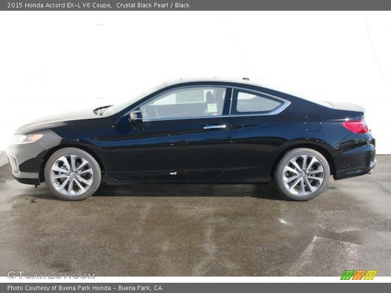 Crystal Black Pearl / Black 2015 Honda Accord EX-L V6 Coupe