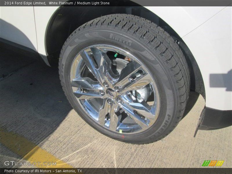 White Platinum / Medium Light Stone 2014 Ford Edge Limited