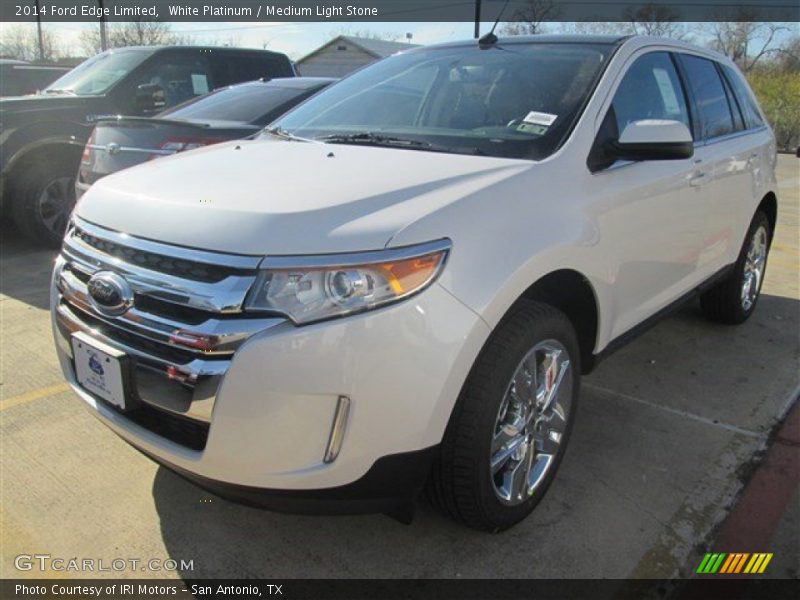 White Platinum / Medium Light Stone 2014 Ford Edge Limited