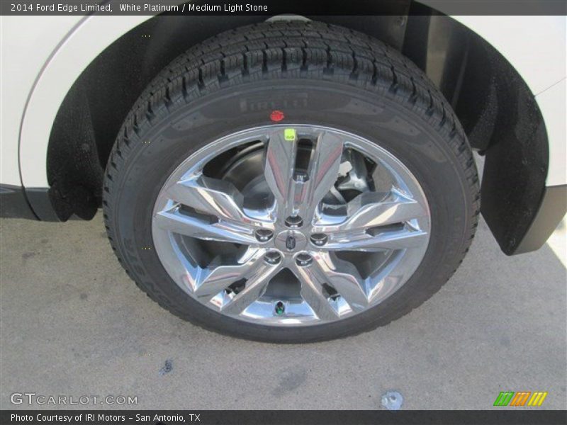 White Platinum / Medium Light Stone 2014 Ford Edge Limited