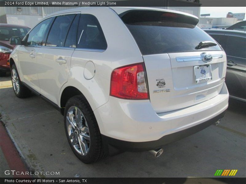 White Platinum / Medium Light Stone 2014 Ford Edge Limited