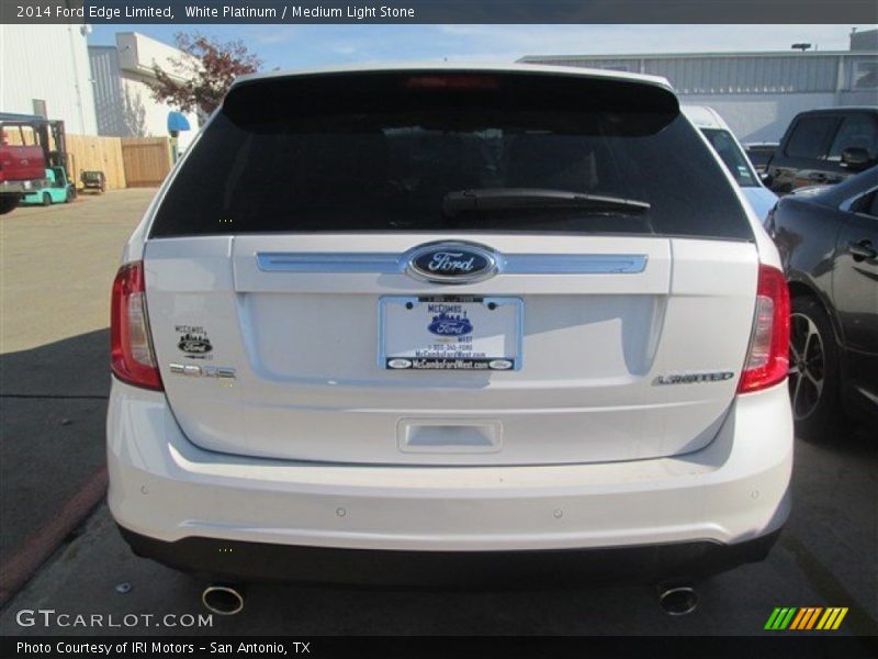 White Platinum / Medium Light Stone 2014 Ford Edge Limited