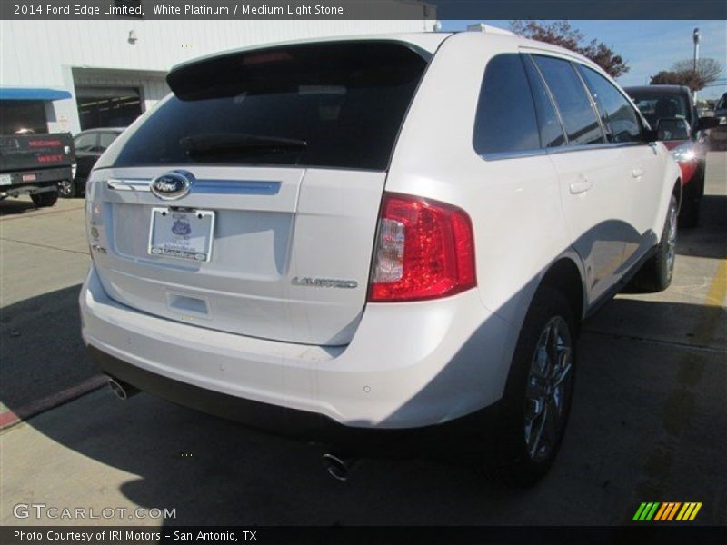 White Platinum / Medium Light Stone 2014 Ford Edge Limited