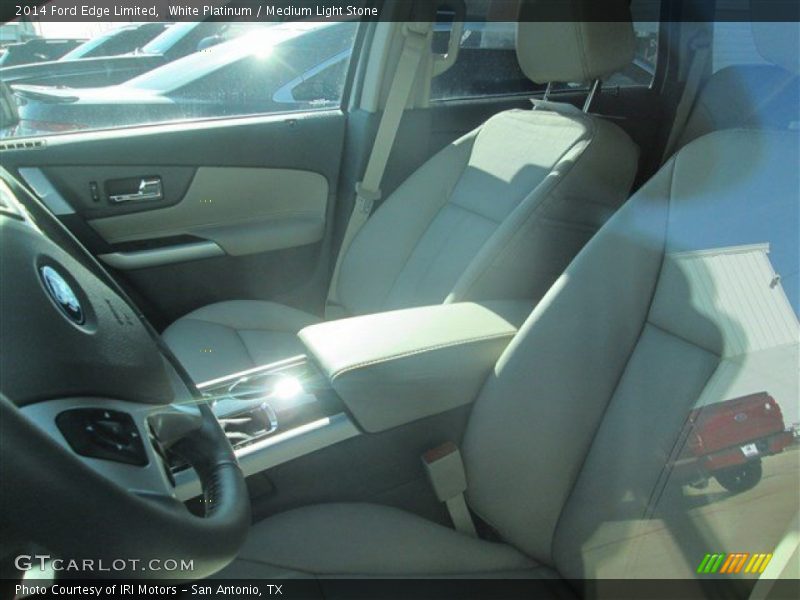 White Platinum / Medium Light Stone 2014 Ford Edge Limited