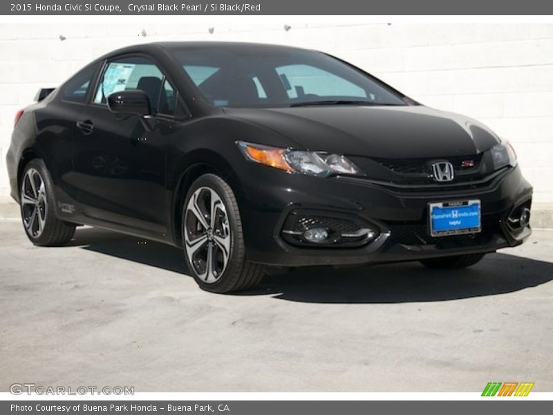 Crystal Black Pearl / Si Black/Red 2015 Honda Civic Si Coupe